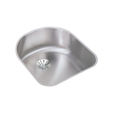 Elkay Lustertone Stainless Steel 18-1/2 X 20 X 7-1/2 Single Bowl Undermount Sink With Perfect Drain ELUH1716PD